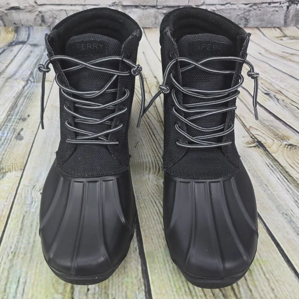 Sperry Avenue Duck‎ Boots Men’s 10 Black Nylon Cordura STS18188 Waterproof